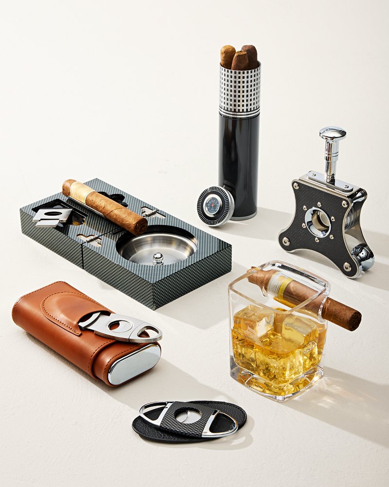 Etched Marlin Corkcicle® Cigar Glass - Clear