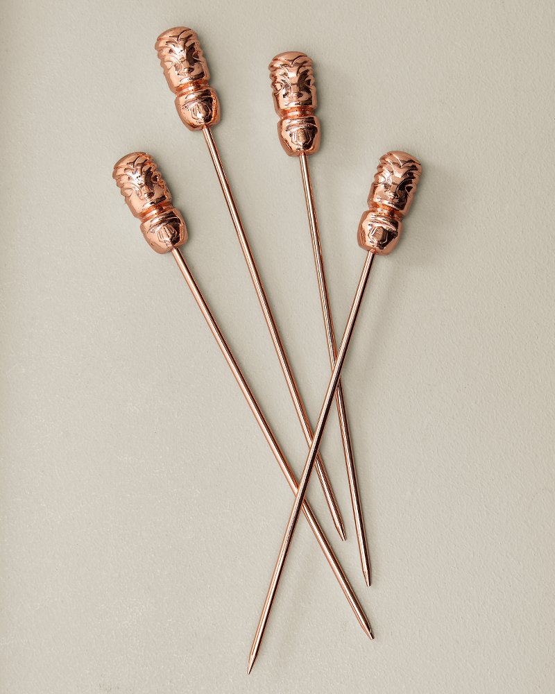 Tiki Cocktail Picks — Set of 4 - Copper