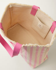 Spartina Pink Palm Embroidered Beach Tote - Pink Palms