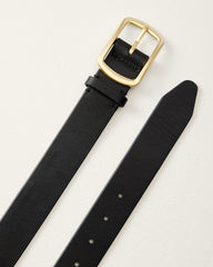 Spartina Siren Black Leather Belt - Black