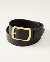 Spartina Siren Black Leather Belt - Black