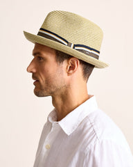 Caden Braided Fedora Hat - Driftwood