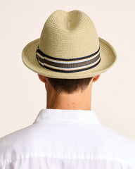 Caden Braided Fedora Hat - Driftwood