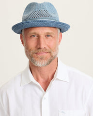 Berle Packable Braid Hat - Navy Heather