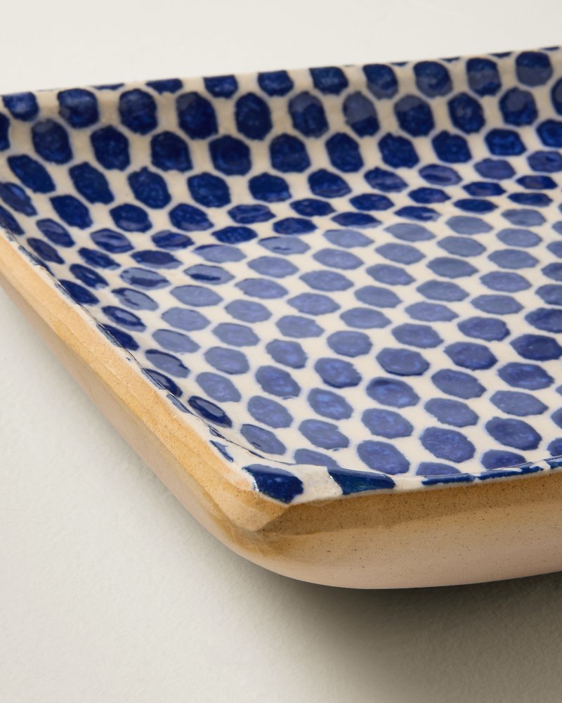 Terrafirma Medium Dot Stacking Tray - Cobalt