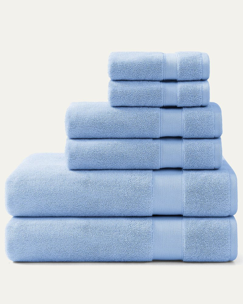Pineapple Bay 6-Piece Bath Towel Set - Cornflower