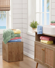 Pineapple Bay 6-Piece Bath Towel Set - Flamingo Pink