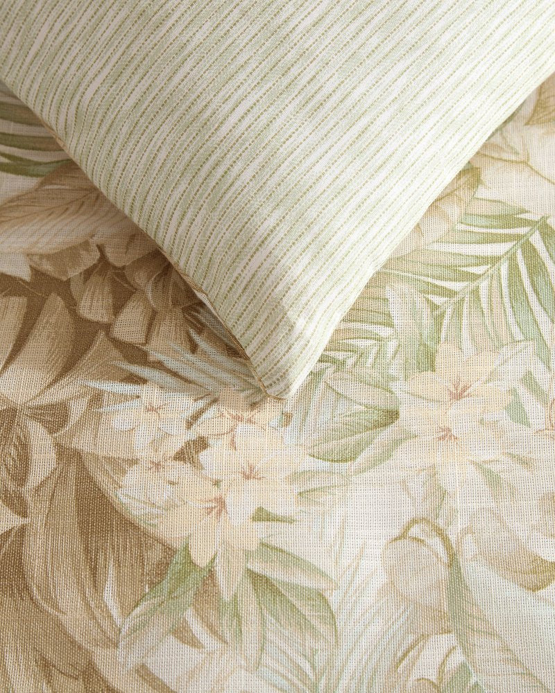 Palm Paradise Reversible 3-Piece King Comforter Set - Sage Green