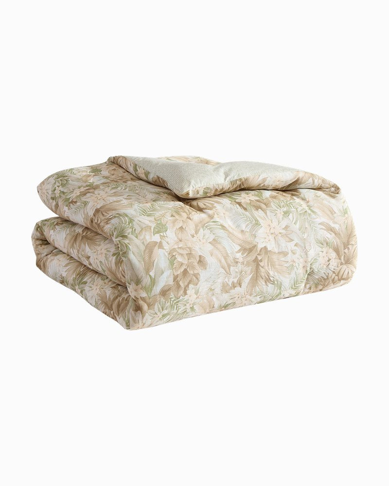Palm Paradise Reversible 3-Piece King Comforter Set - Sage Green