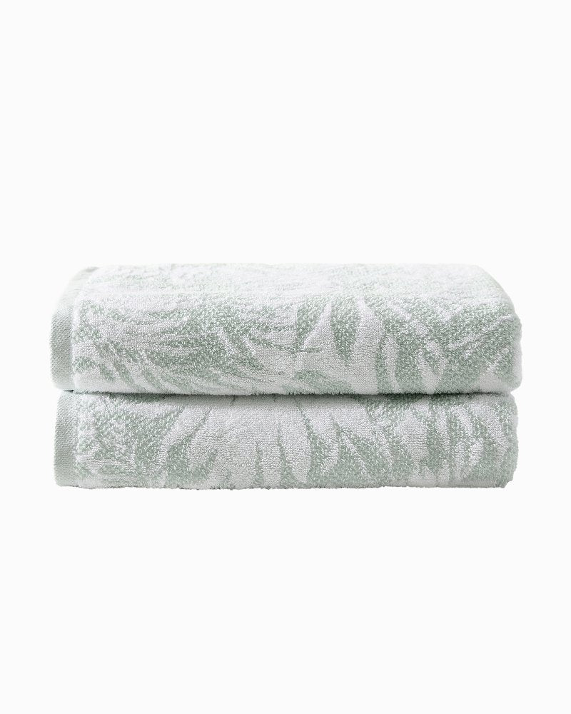 Lago Palm 2-Piece Bath Towel Set - Coconut