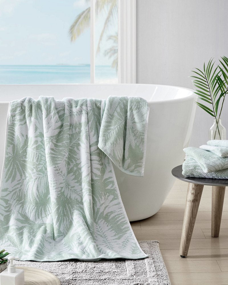 Lago Palm 2-Piece Bath Towel Set - Coconut