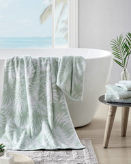 Lago Palm 2-Piece Bath Towel Set - Coconut