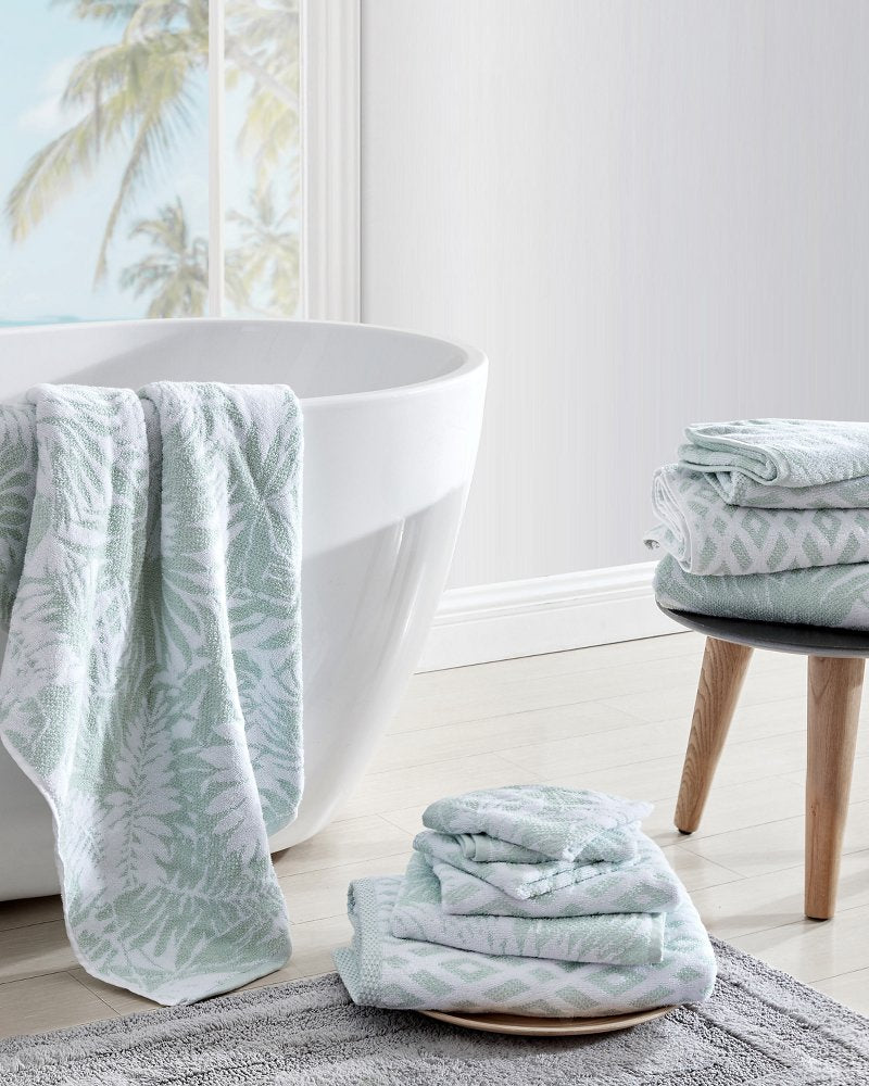 Lago Palm 2-Piece Bath Towel Set - Coconut