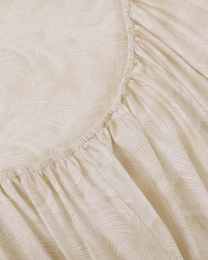Island Estate All Over Palms 4-Piece Queen Sheet Set - Golden