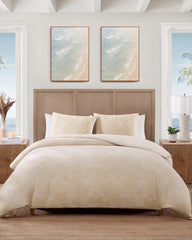 Island Estate Beachside Blooms 3-Piece Full/Queen Duvet Cover Set - Beige