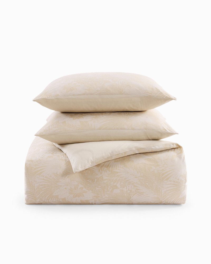 Island Estate Beachside Blooms 3-Piece King Duvet Cover Set - Beige