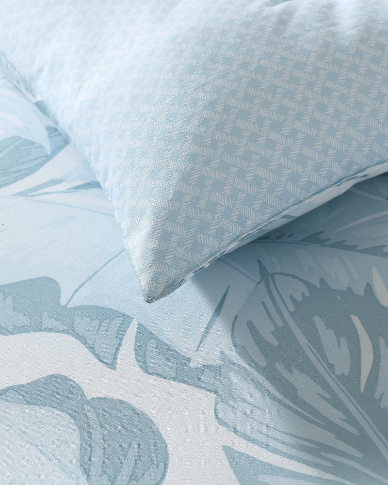 Palm Serenity Reversible 5-Piece Full/Queen Comforter Set - Blue