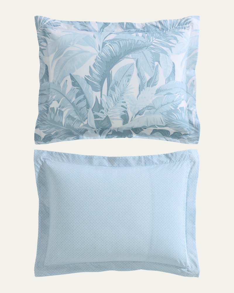Palm Serenity Reversible 5-Piece King Comforter Set - Blue