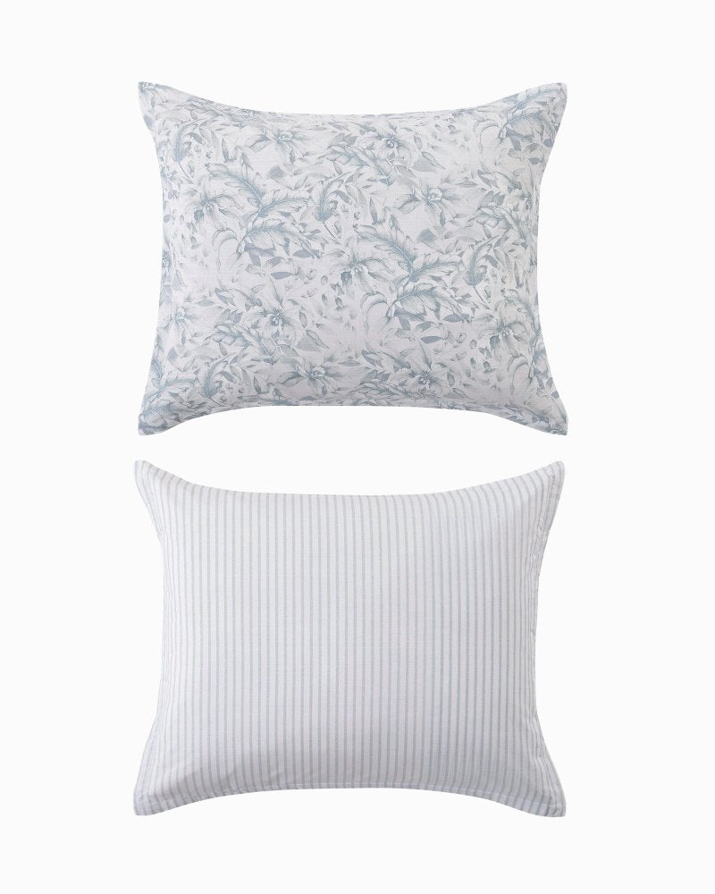 Orchid Bay Reversible Full/Queen 3-Piece Comforter Set - Soft Blue