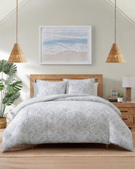 Orchid Bay Reversible Full/Queen 3-Piece Comforter Set - Soft Blue