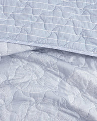 Ocean Island Reversible 3-Piece Full/Queen Quilt Set - Blue Island