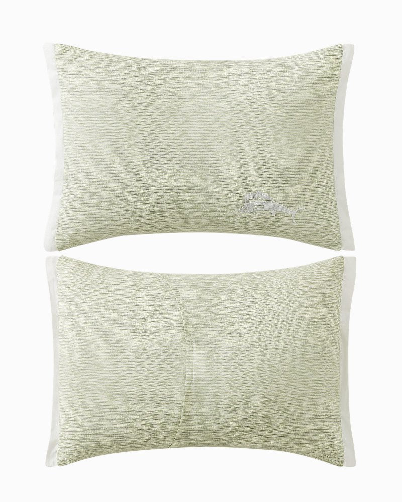 Palm Paradise Decorative Pillow - Sage Green