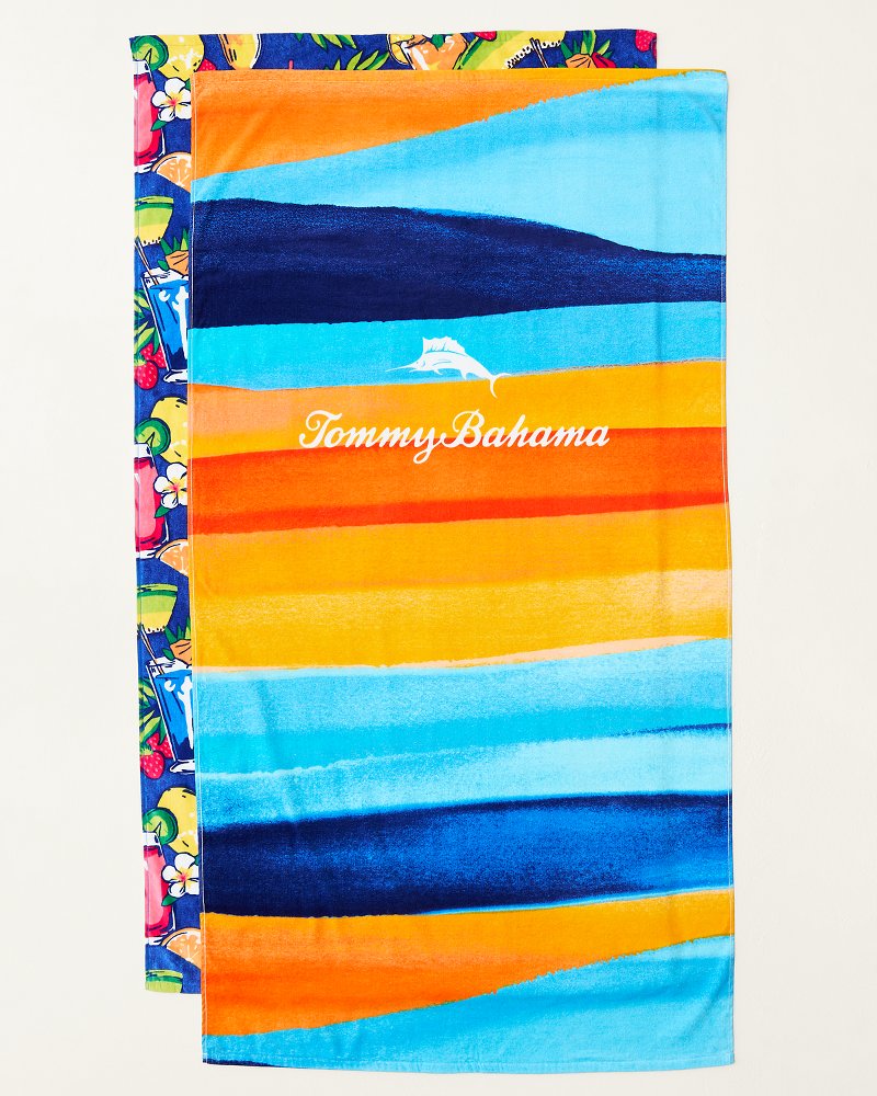 Sunset Island Beach Towels - Set of 2 - Multicolor
