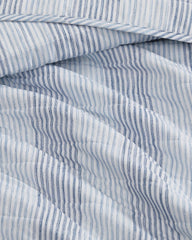 Bahama Weekend Stripe 3-Piece King Quilt Set - Island Blue