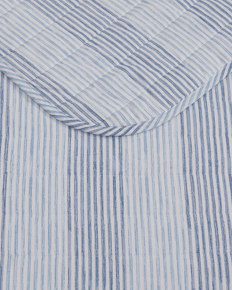 Bahama Weekend Stripe 3-Piece King Quilt Set - Island Blue