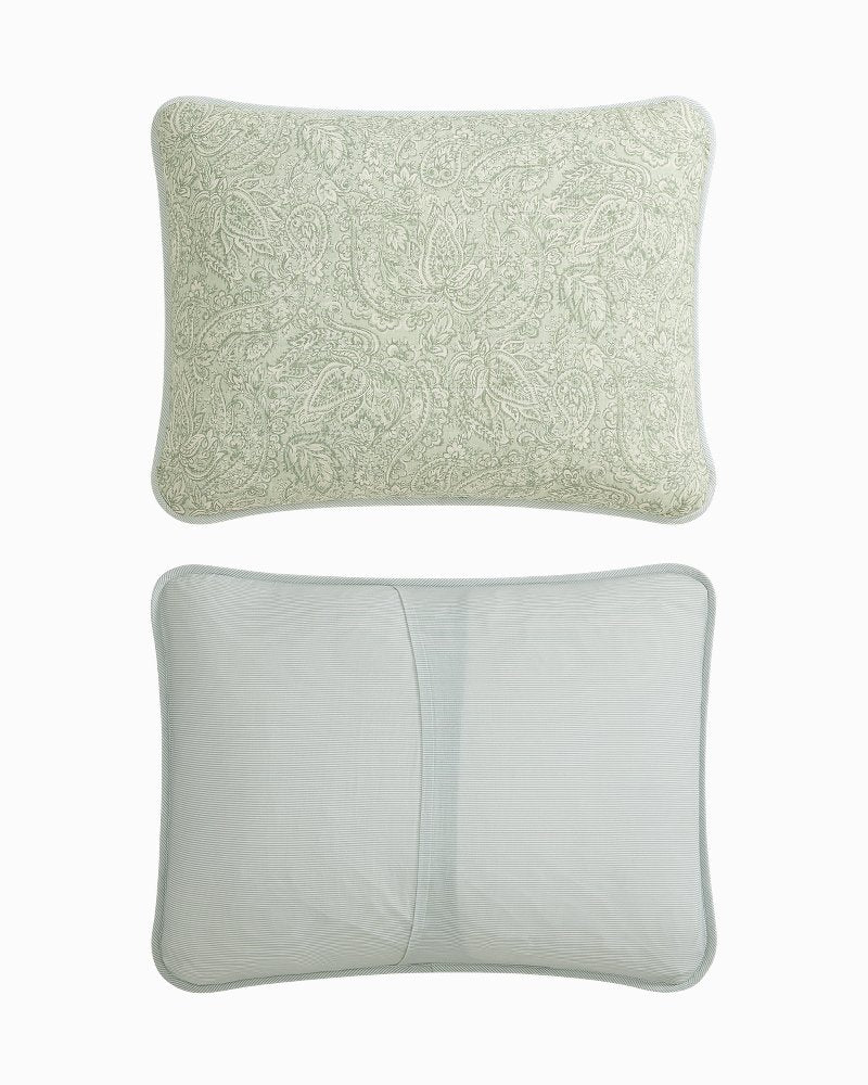 Caicos Isle Reversible 3-Piece King Quilt Set - Spring Green