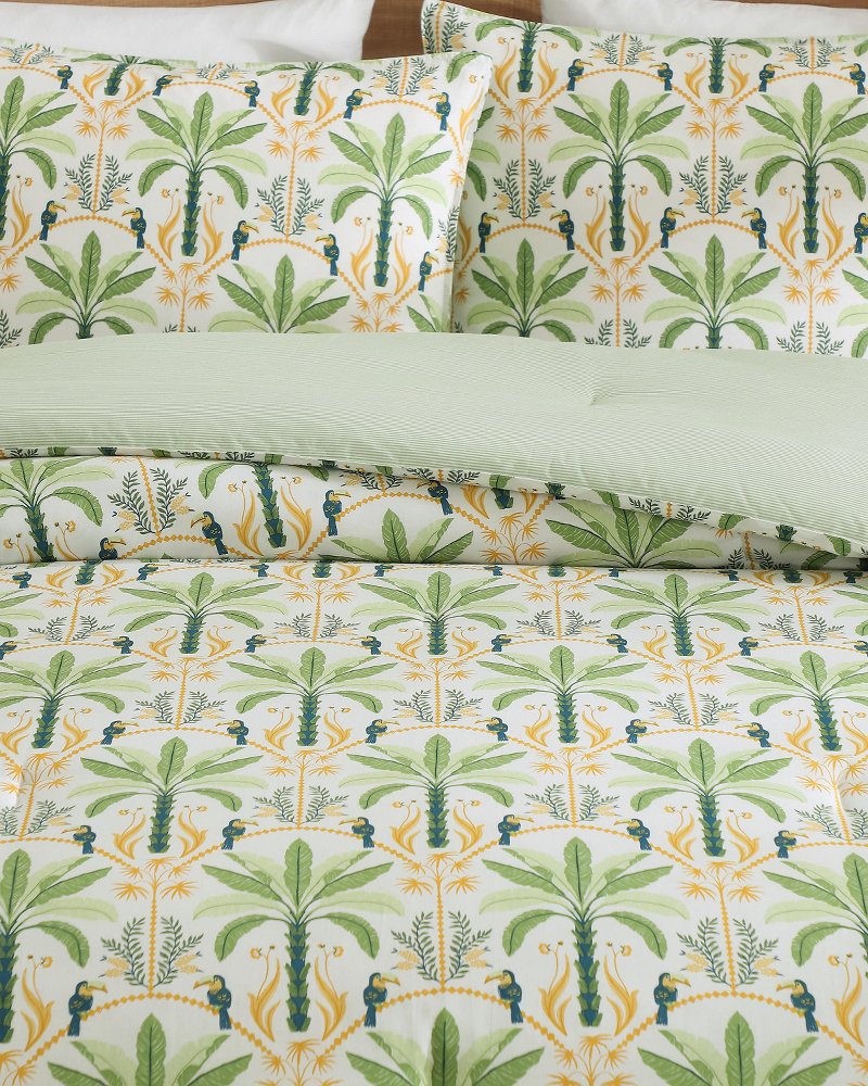 Mystic Palms Reversible 3-Piece Full/Queen Comforter Set - Multicolor