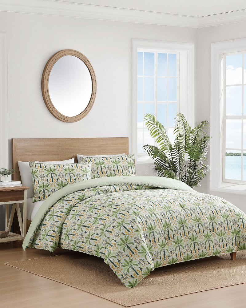 Mystic Palms Reversible 3-Piece Full/Queen Comforter Set - Multicolor