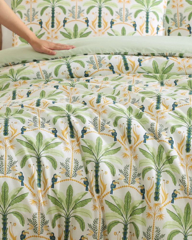 Mystic Palms Reversible 3-Piece King Comforter Set - Multicolor