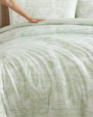 Beach Toile Reversible 3-Piece Full/Queen Comforter Set - Pistachio Green