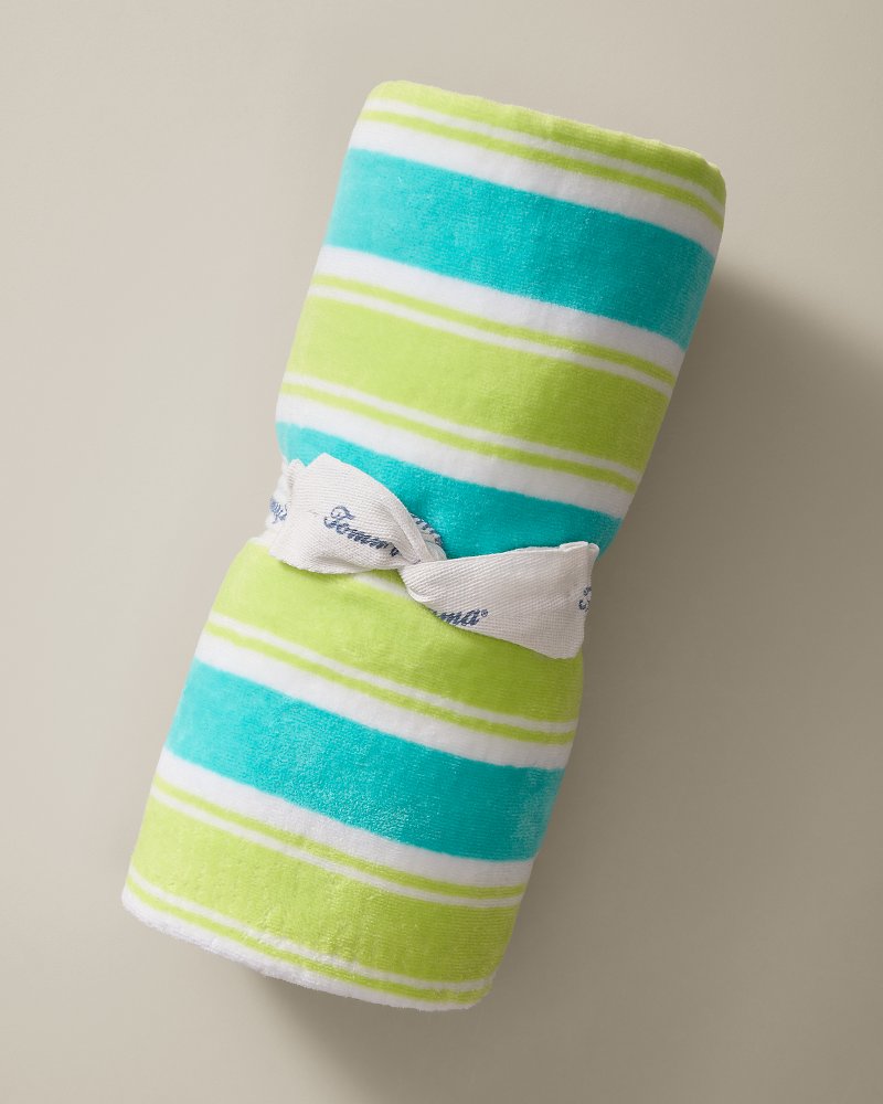 Tidebound Strip Woven Oversized Beach Towel - Multicolor