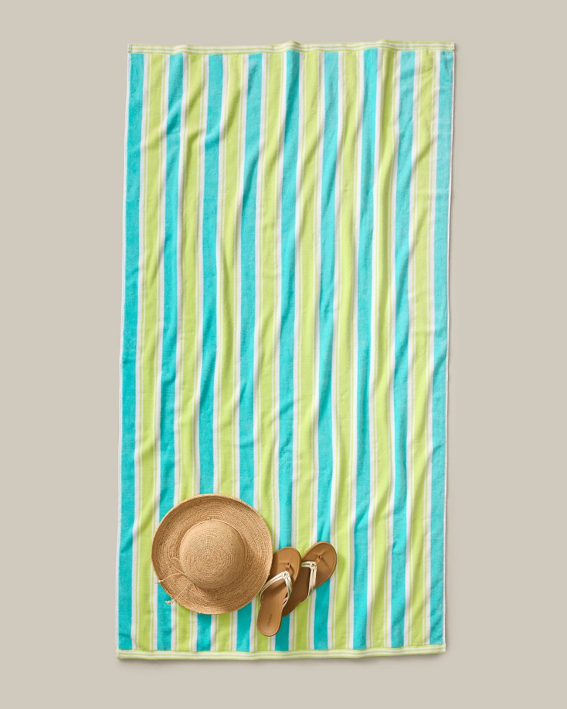 Tidebound Strip Woven Oversized Beach Towel - Multicolor