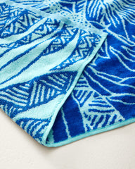 Tropic Trace Woven Oversized Beach Towel - Multicolor