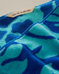 Marine Jungle Woven Oversized Beach Towel - Multicolor