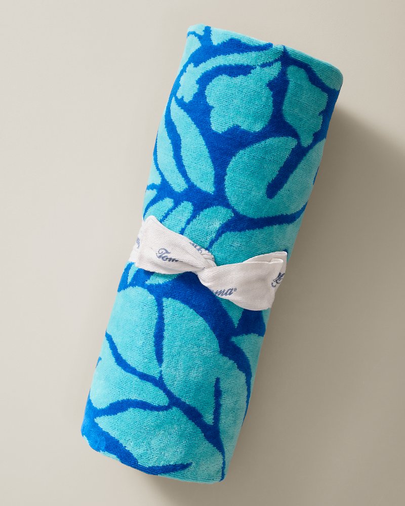 Marine Jungle Woven Oversized Beach Towel - Multicolor