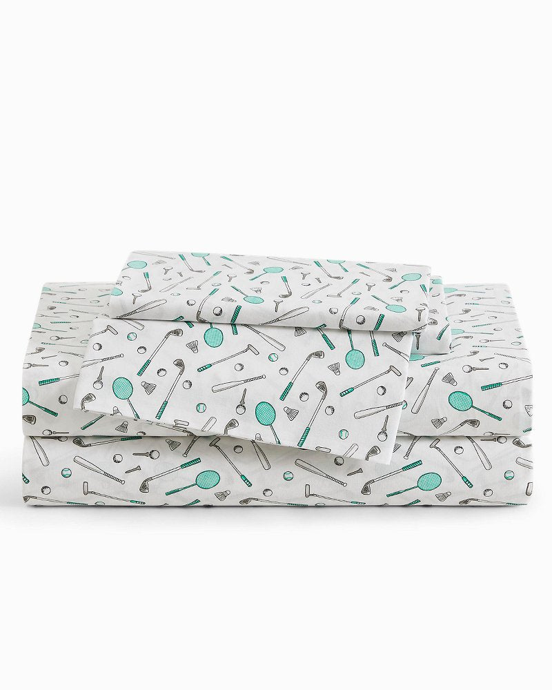 Tee Time 4-Piece Queen Sheet Set - Multicolor
