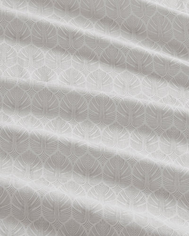 Line Palms 4-Piece King Sheet Set - Stone Grey