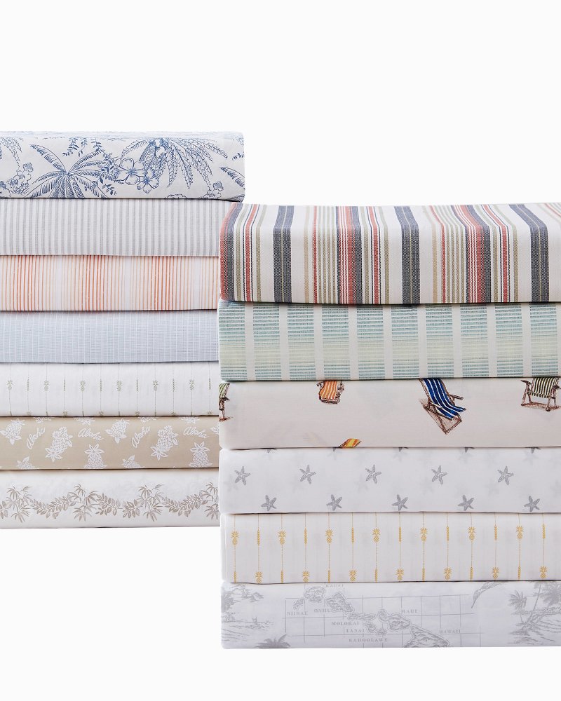 Ala Moana Stripe 3-Piece Twin Sheet Set - Ocean