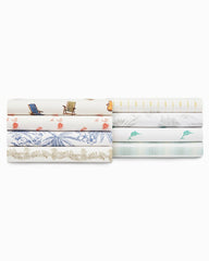 Beach Chairs 3-Piece Twin Sheet Set - White/Blue