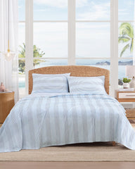 Bahama Weekend Stripe 3-Piece Twin Sheet Set - Island Blue