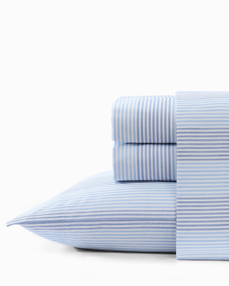 Bahama Weekend Stripe 3-Piece Twin Sheet Set - Island Blue