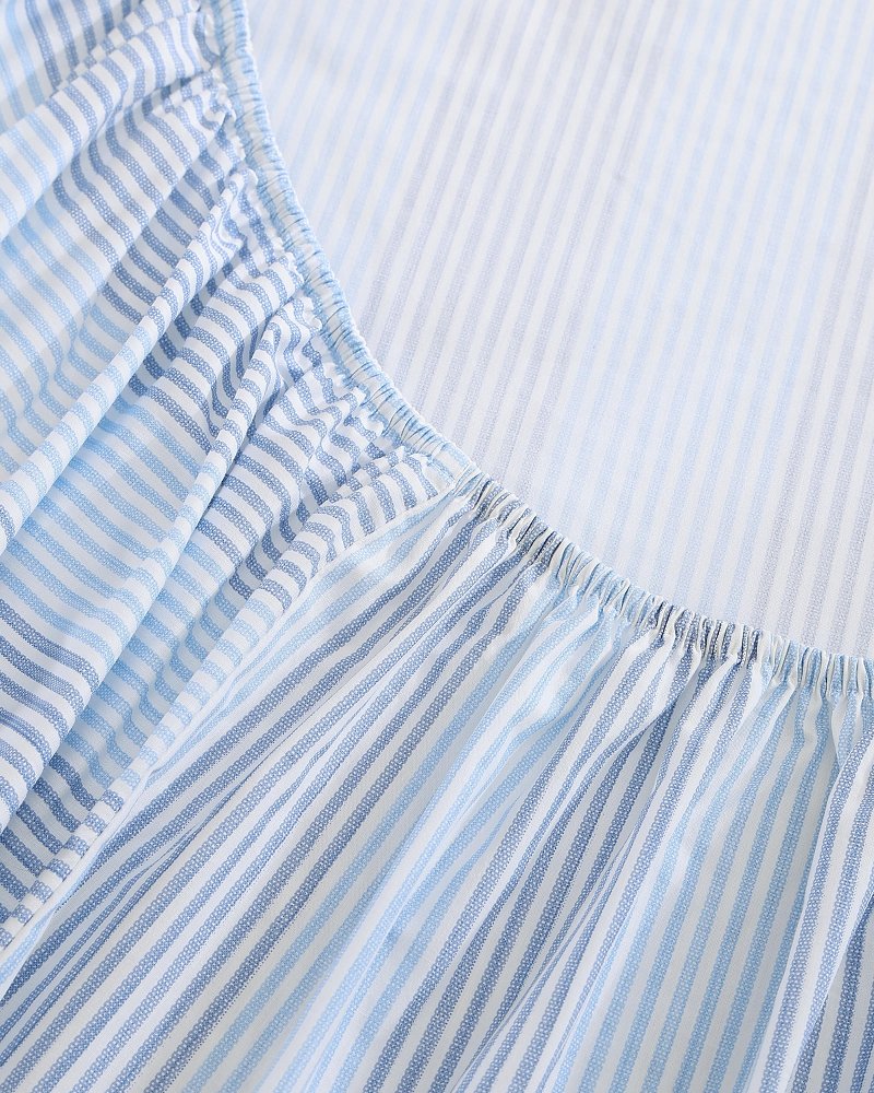 Bahama Weekend Stripe 4-Piece California King Sheet Set - Island Blue