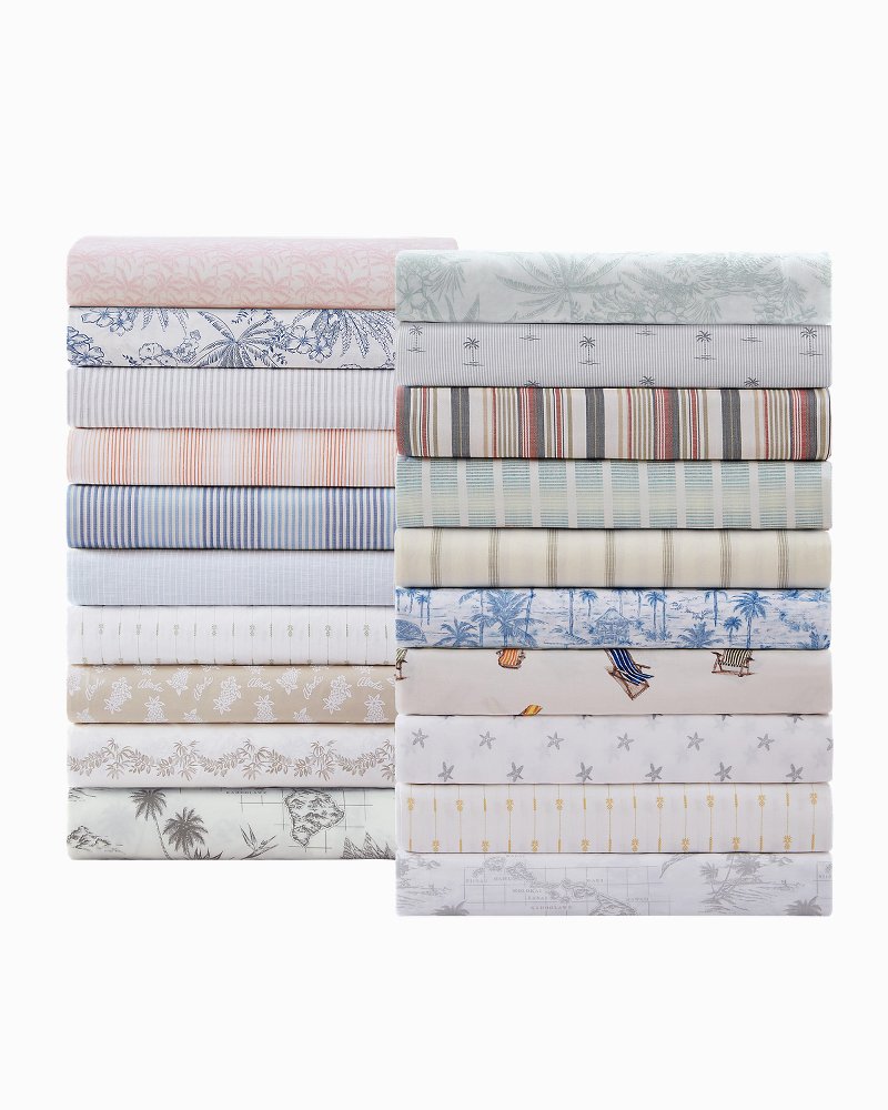 Bahama Weekend Stripe 4-Piece California King Sheet Set - Island Blue