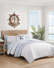 Iconic Marlin 4-Piece King Sheet Set - Blue/Red