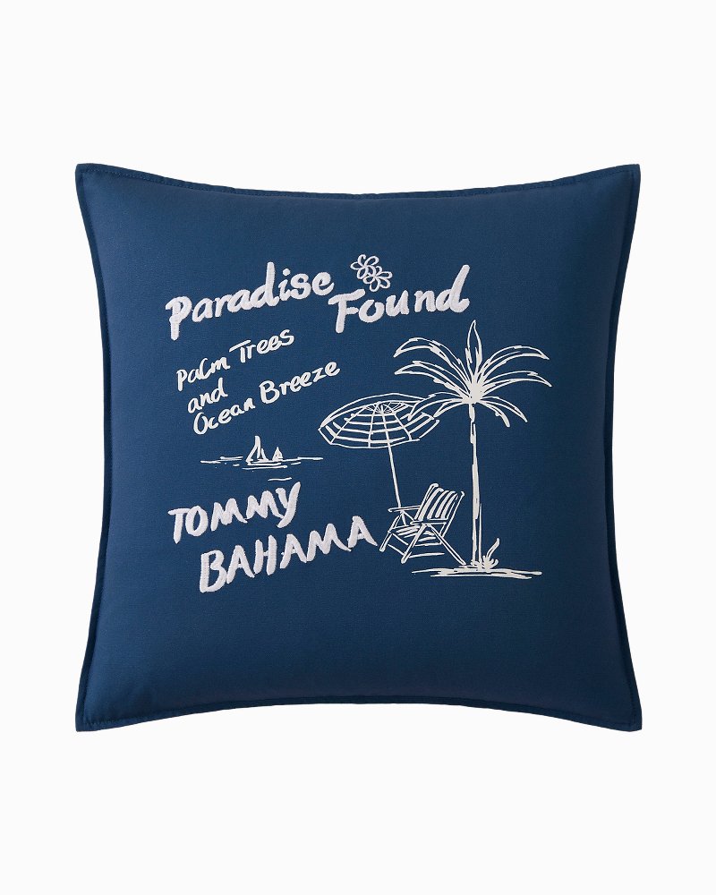 Paradise Found Navy Decorative Pillow - Indigo