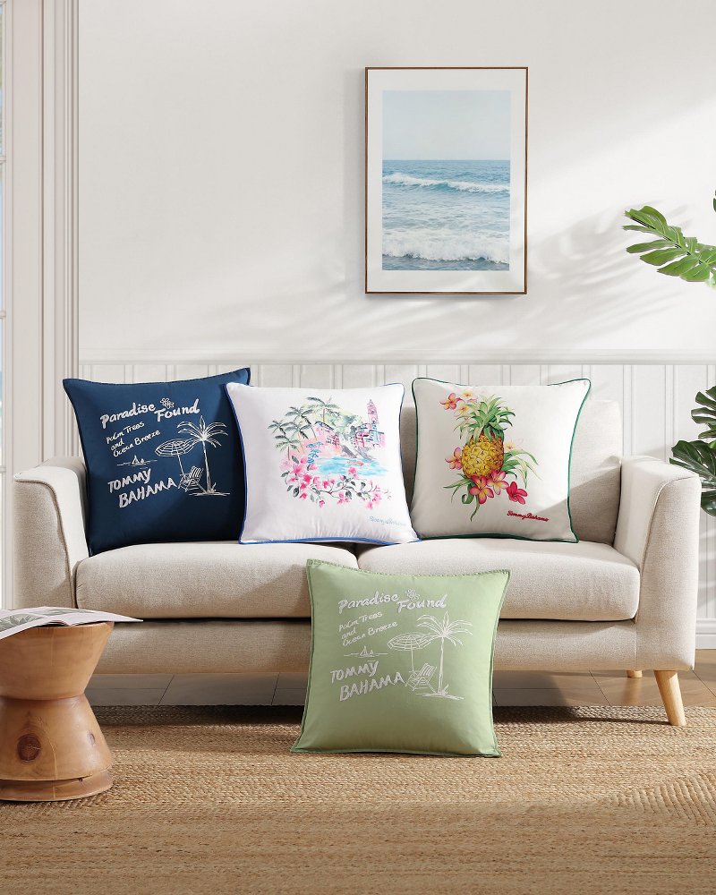 Paradise Found Navy Decorative Pillow - Indigo